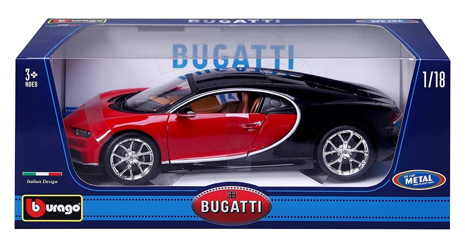 1:18 Scale Red Die-Cast Bugatti Chiron Model F13729