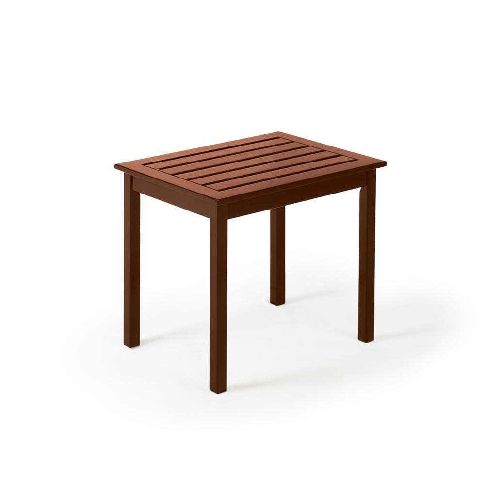 Brown Wood Outdoor Side Table U5457