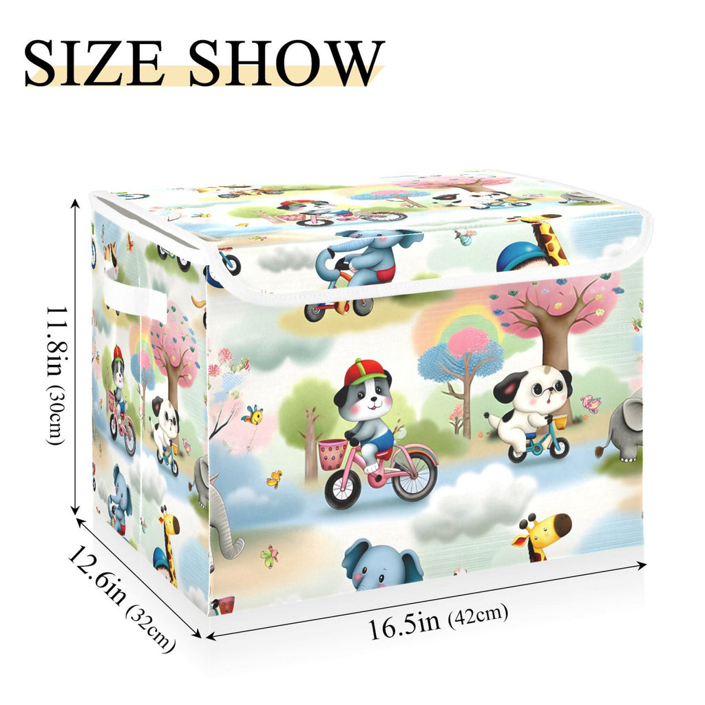 Foldable Storage Baskets with Lids W222