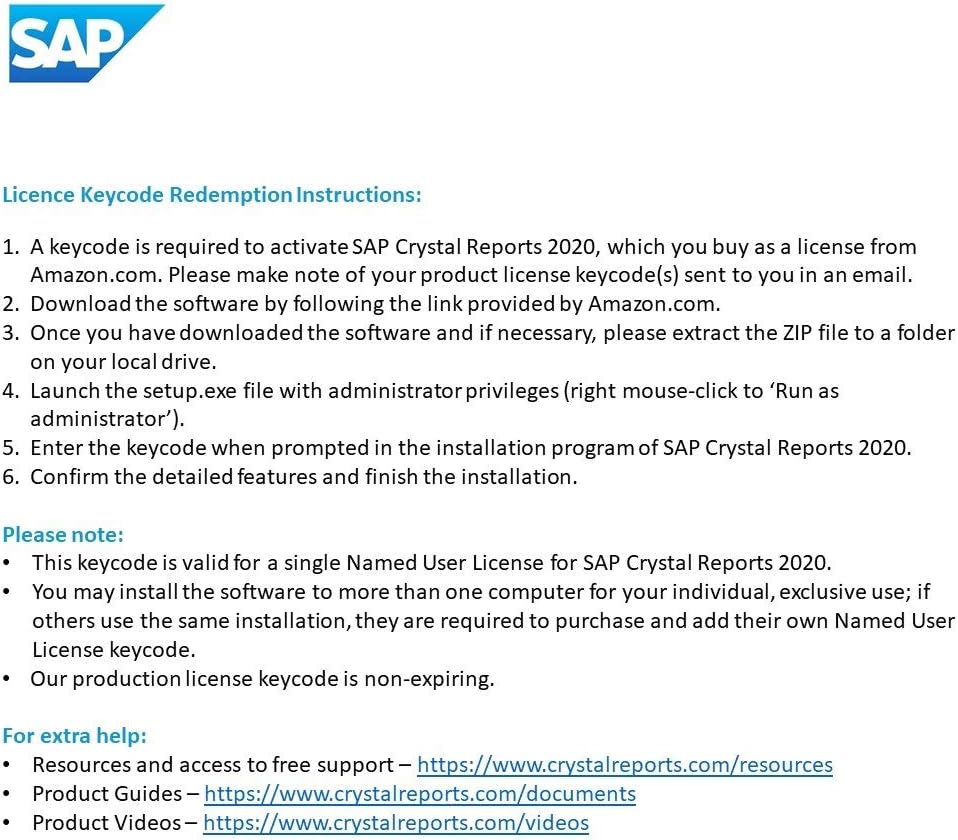 Crystal Reports 2020 Reporting Software [64-Bit] [PC Download] M89479