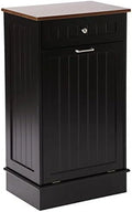 Grey Free-Standing Trash Bin with Drawer and Countertop Q2034