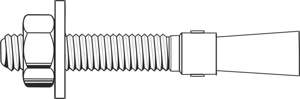 Coarse Thread Ultrawedge Wedge Anchor Low Carbon Steel Zinc Plated Pk 25 F644122