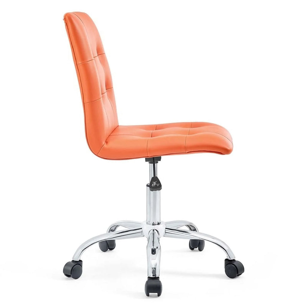 Orange Faux Leather Swivel Office Chair S629962