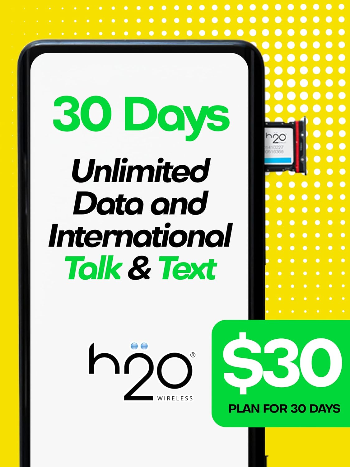 Preloaded Triple-Cut SIM Card with 6GB High-Speed 4G LTE/5G Data (90-Day Plan) A877282