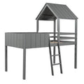 Gray Twin Loft Bed Frame H117589