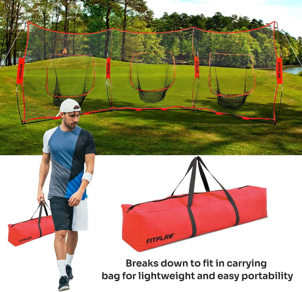 3 in 1 Baseball Softball Practice Net 7' x 7' Training Net F562