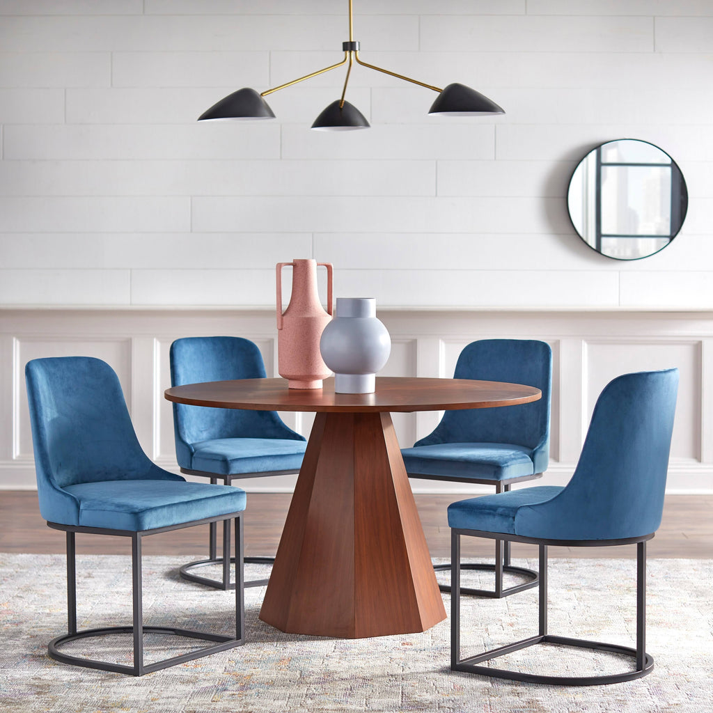 Blue Dining Chair Set of 2 F628
