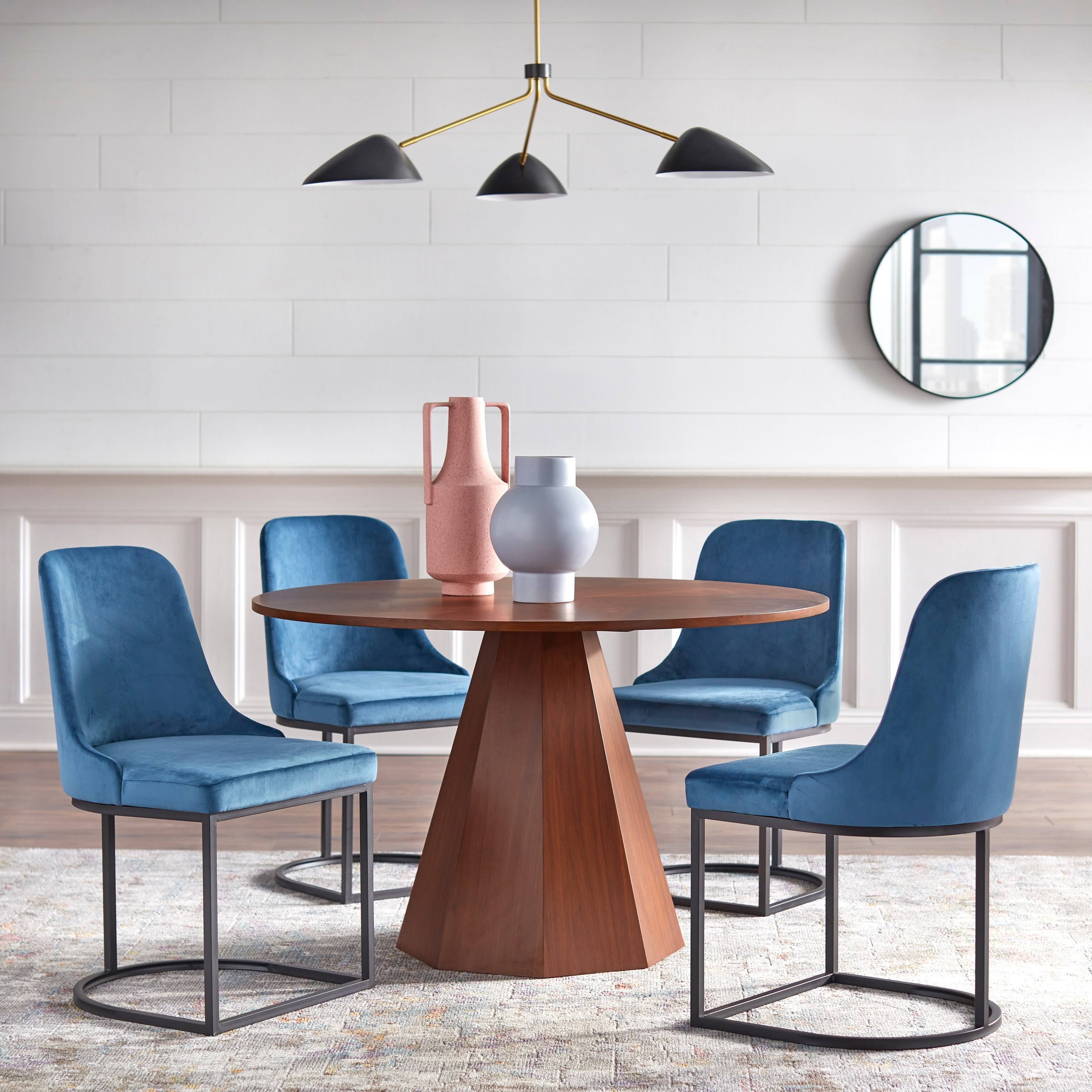 Blue Dining Chair Set of 2 F628