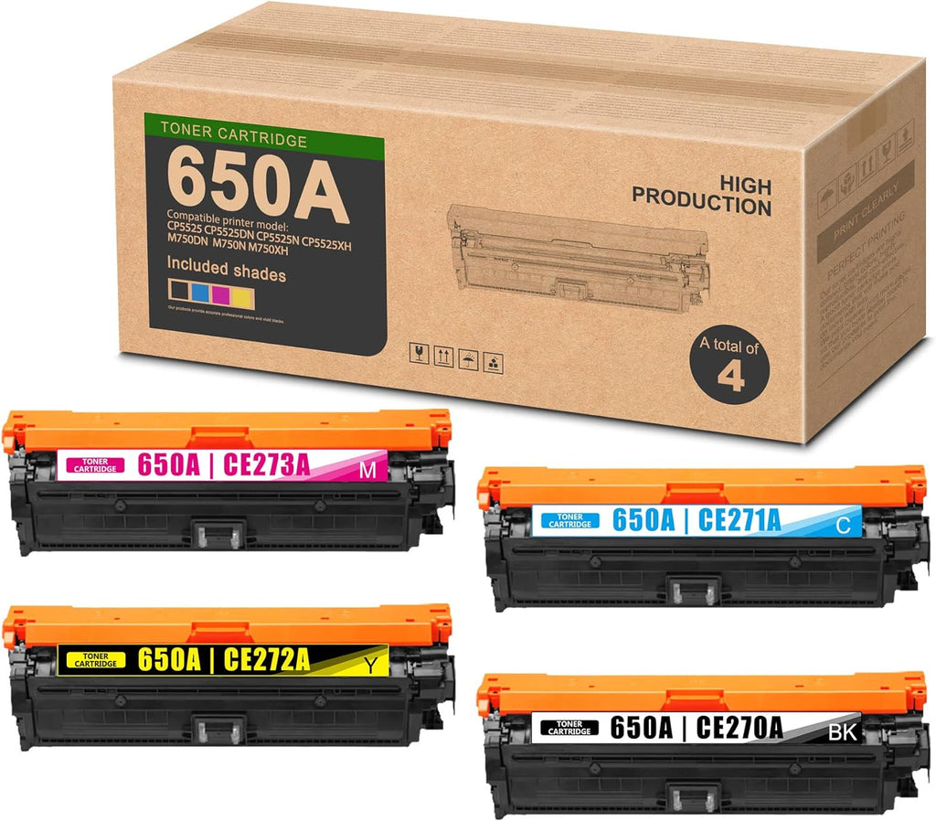 4-Pack Remanufactured Toner Cartridge for HP Printer E8132