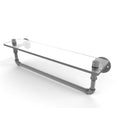 Matte Gray Glass Shelf with Towel Bar H469041