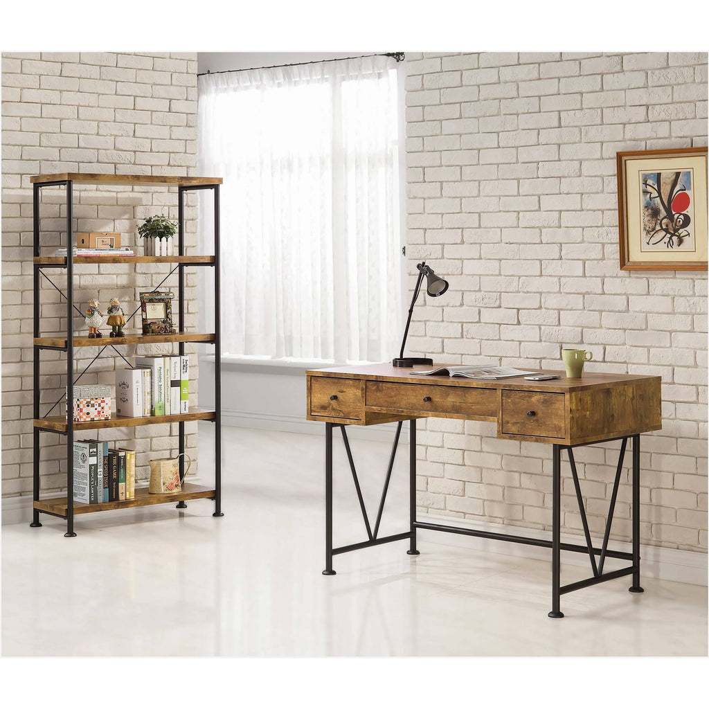 Grey Driftwood 4-Shelf Bookcase D177