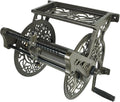 Cast Aluminum Wall Mount Garden Hose Reel, 125-Feet, Bronze O3835