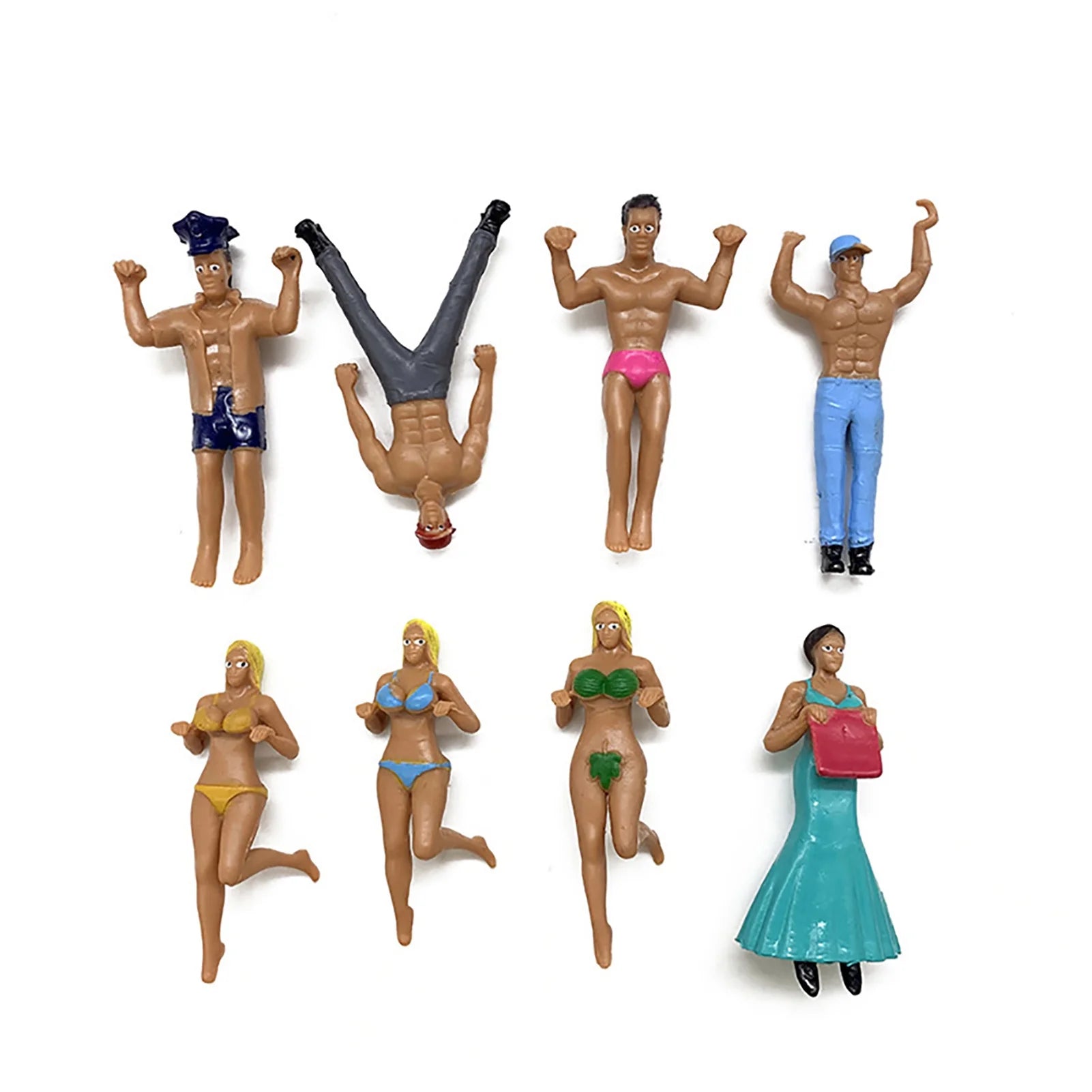 8Pcs Mini Simulated People Dollhouse Pendant Decor R852617