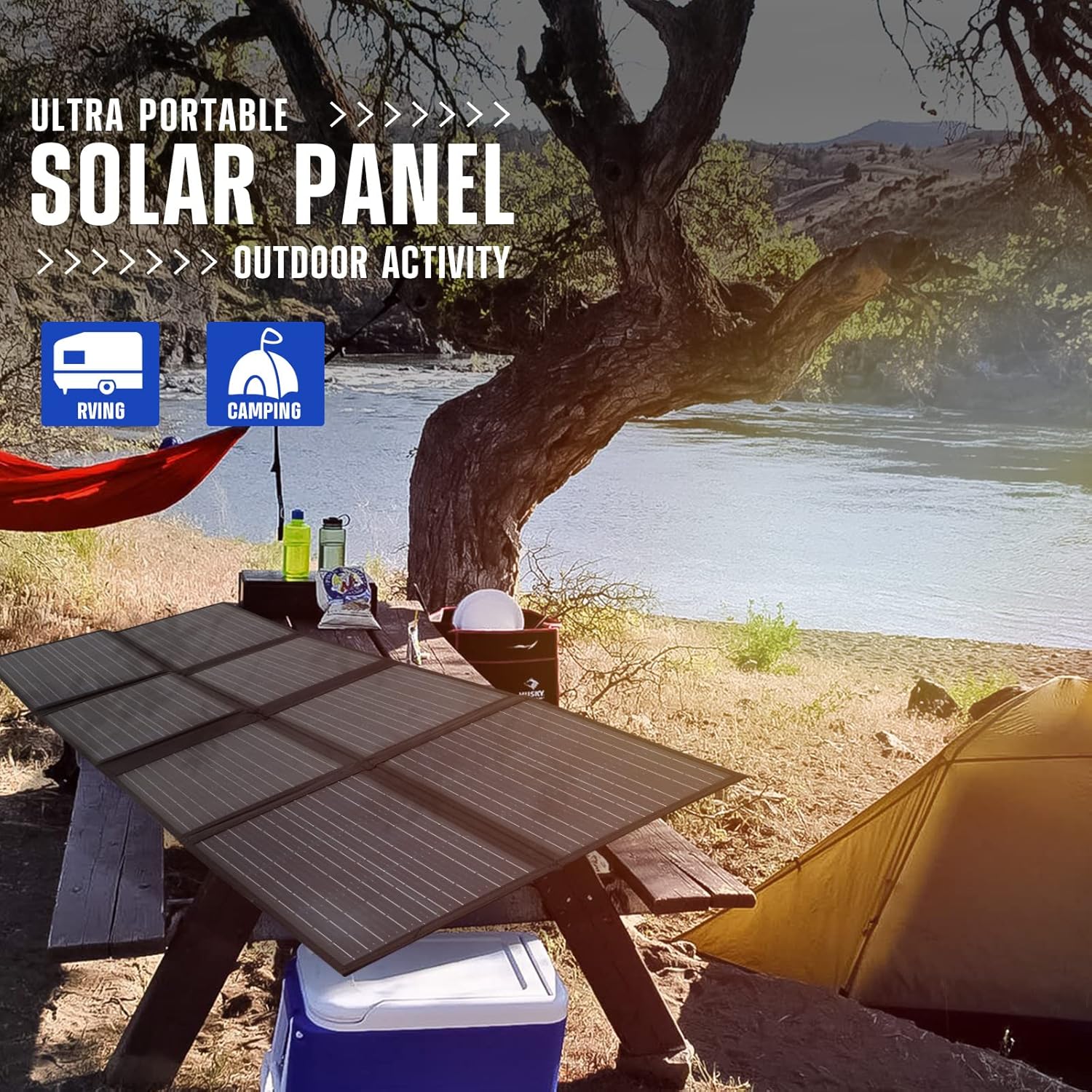 200W Foldable Monocrystalline Solar Panel with 20A MPPT Controller F85635