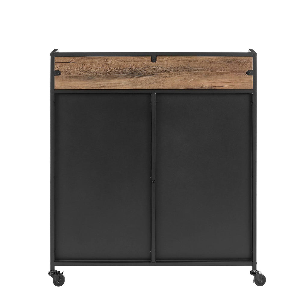 Industrial Bar Cabinet with Wheels G89270