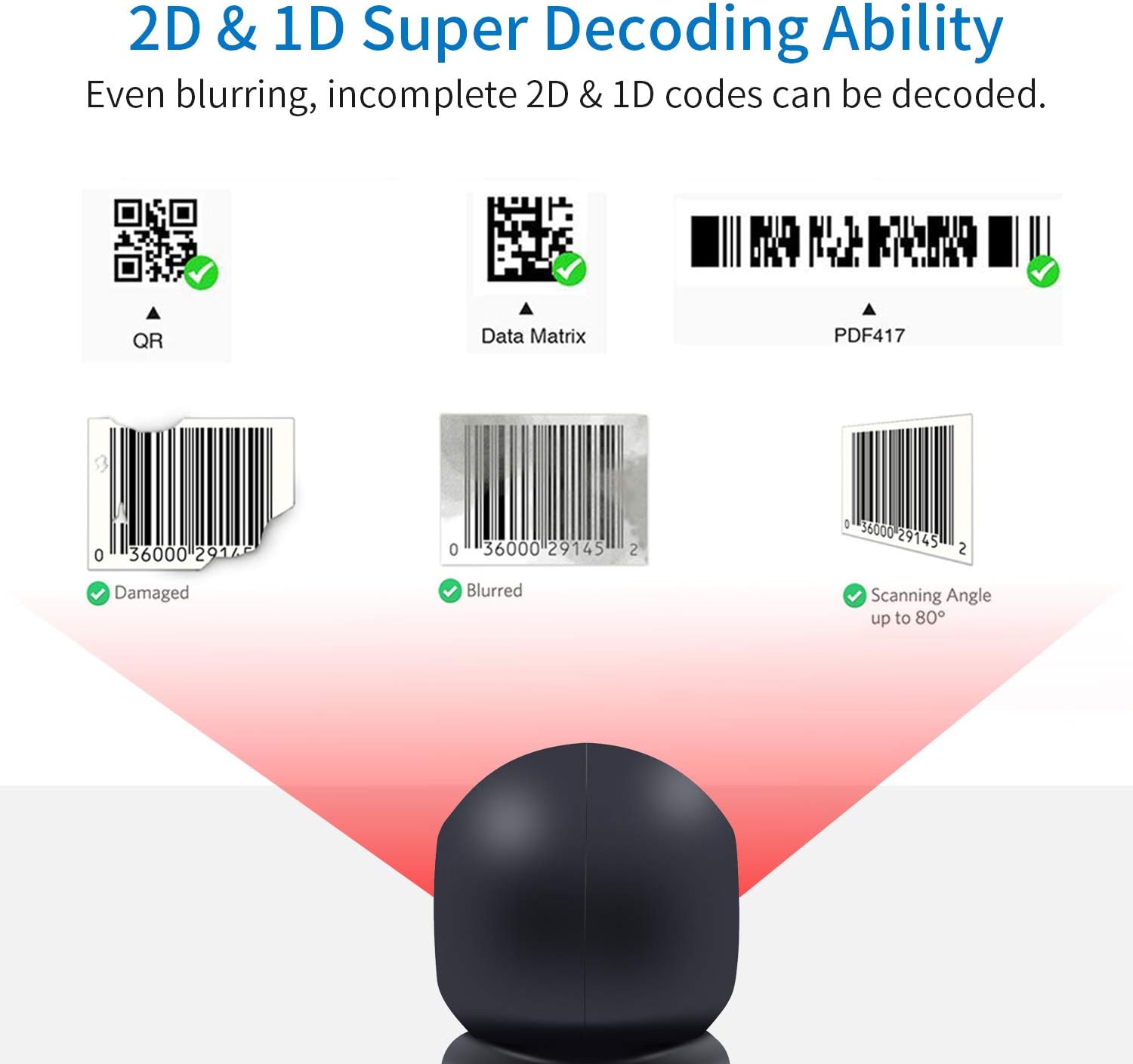 Desktop Barcode Scanner with USB Z43981