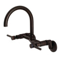 8x22 Adjustable Center Wall Mount Kitchen Faucet, Oil Rubbed Bronze R441