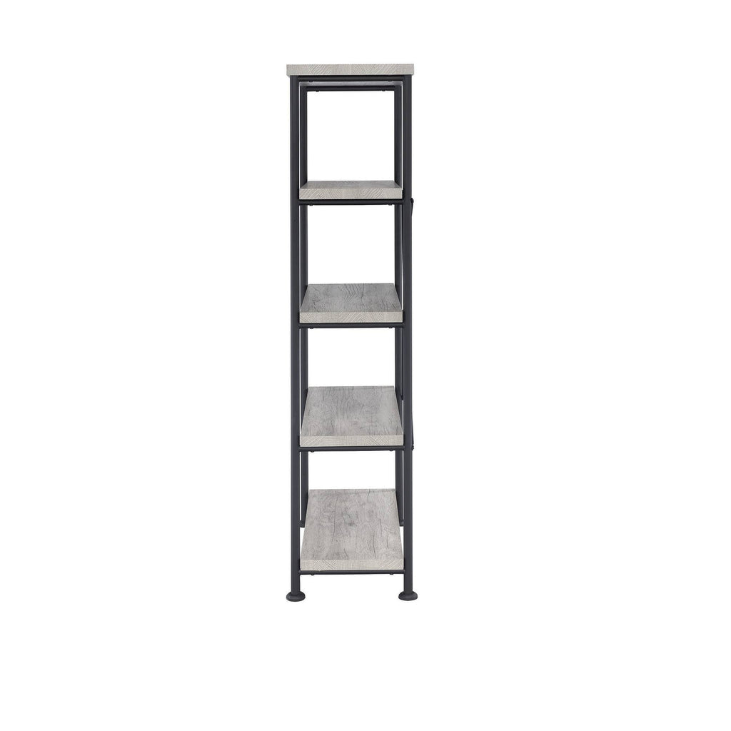 Grey Driftwood 4-Shelf Bookcase D177