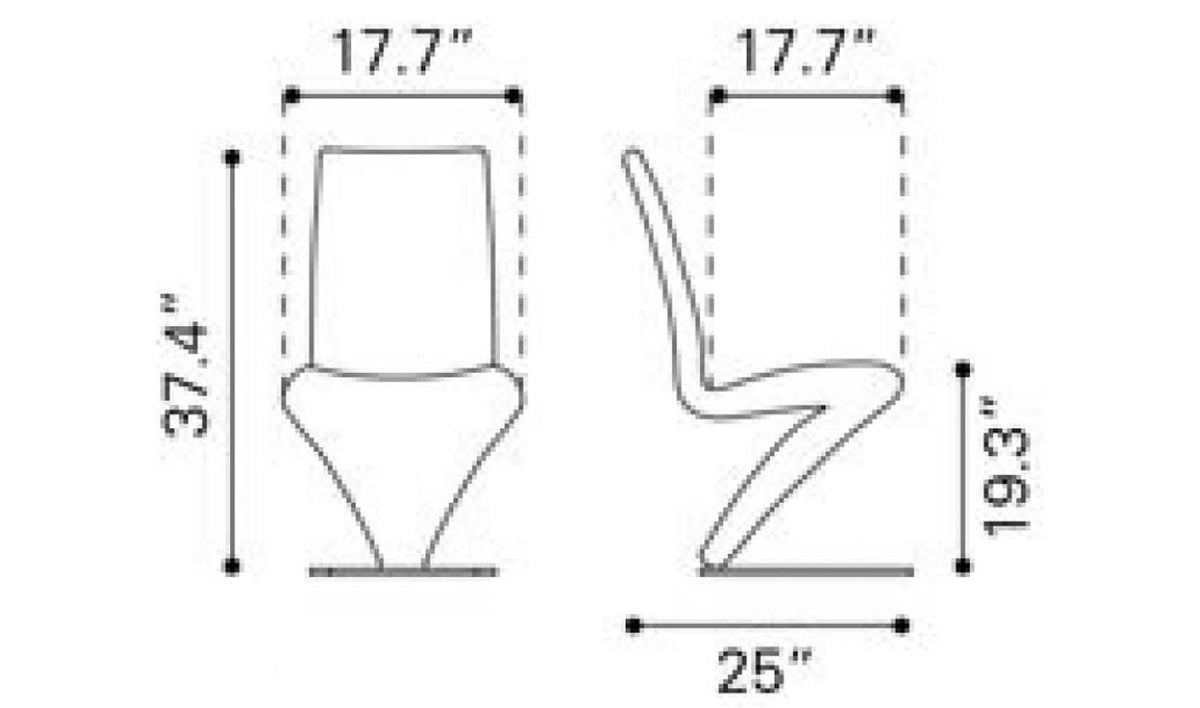 White Dining Chair (Set of 2) D774