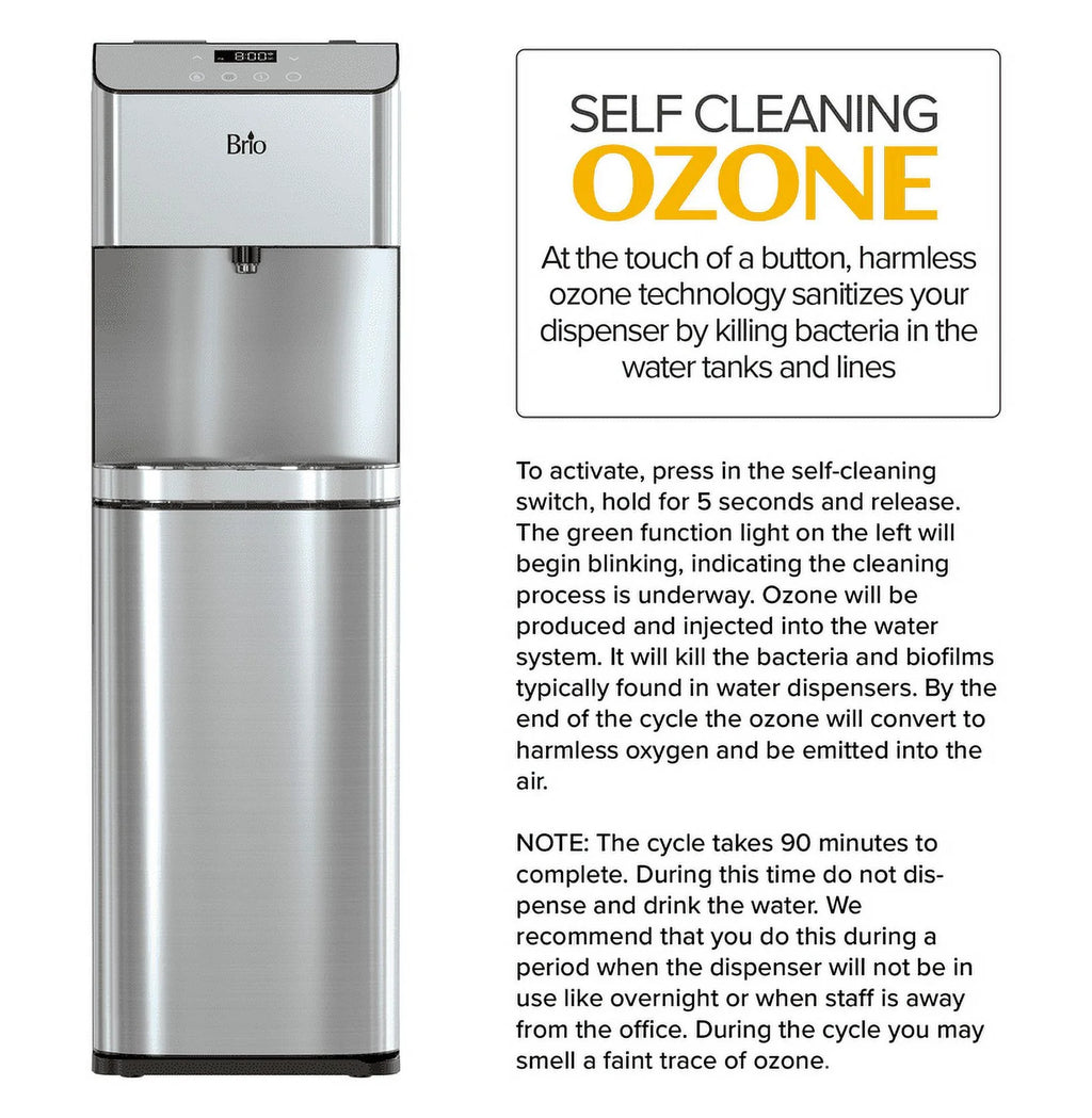 Bottom Load Hot, Cold and Room Water Cooler with Touch Dispense F958135