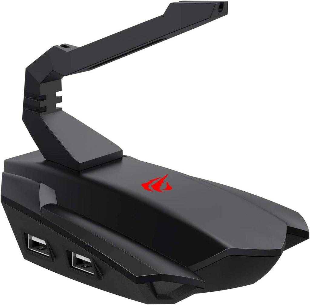 Black Gaming Mouse Bungee with 4 Port USB Hub X16444