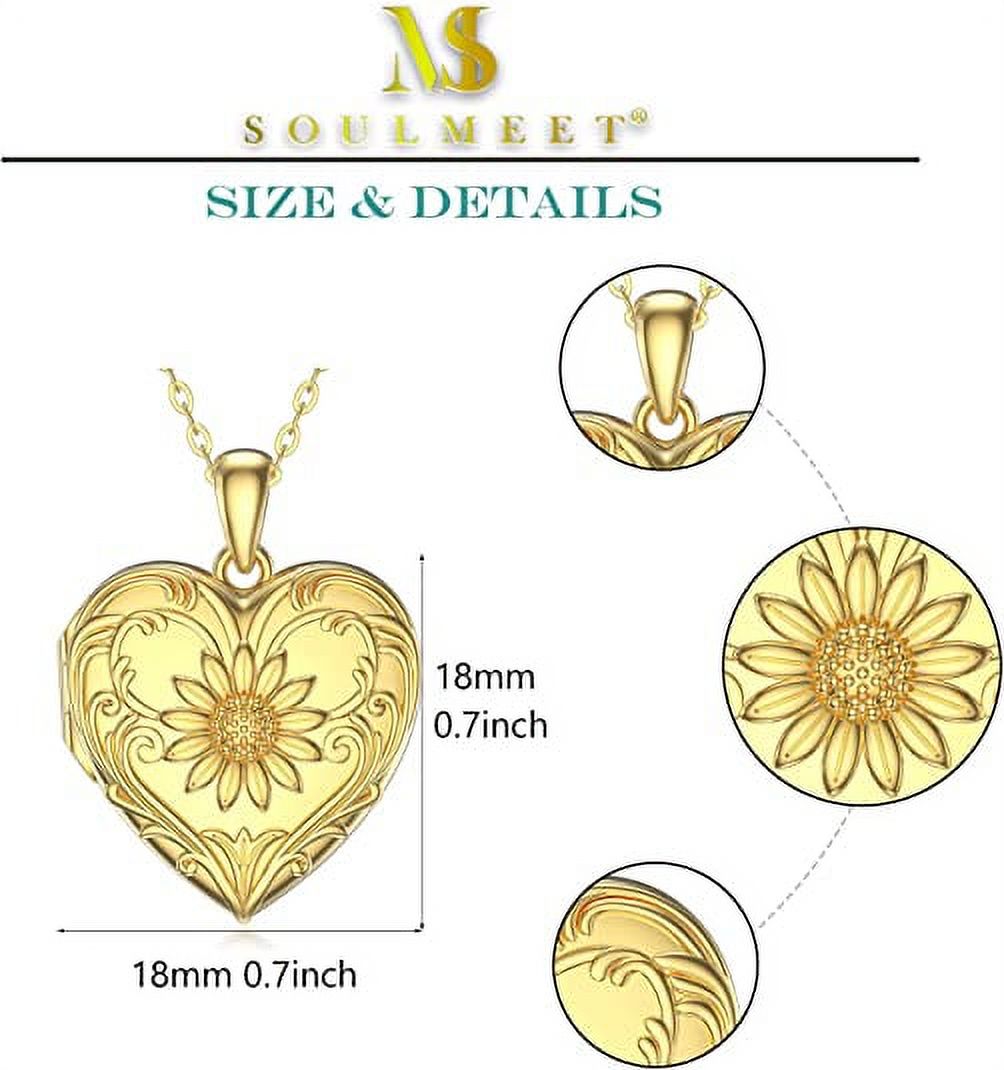 Sterling Silver Heart Locket Necklace D28608