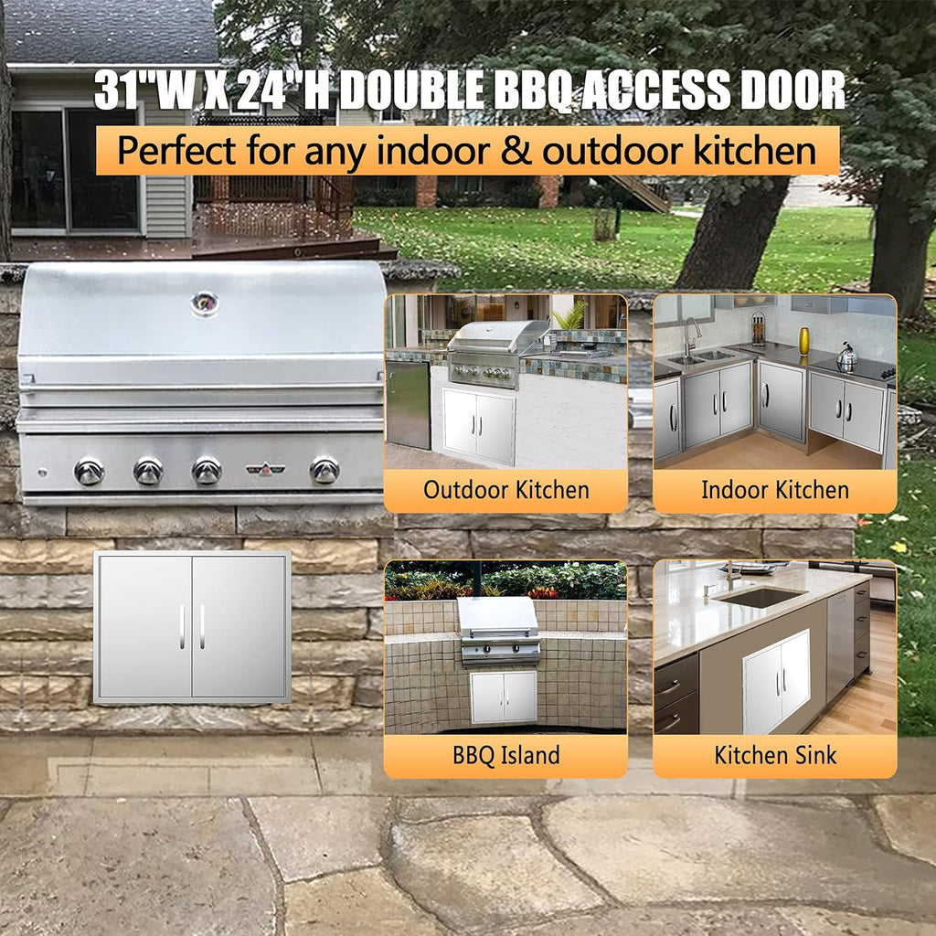 Stainless Steel BBQ Access Door 17W x 24H Inch A972
