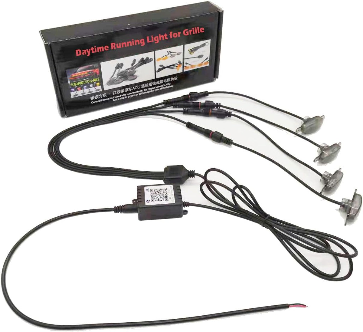 4Pcs Under Glow LED Neon Light Strip Set for Car C6653