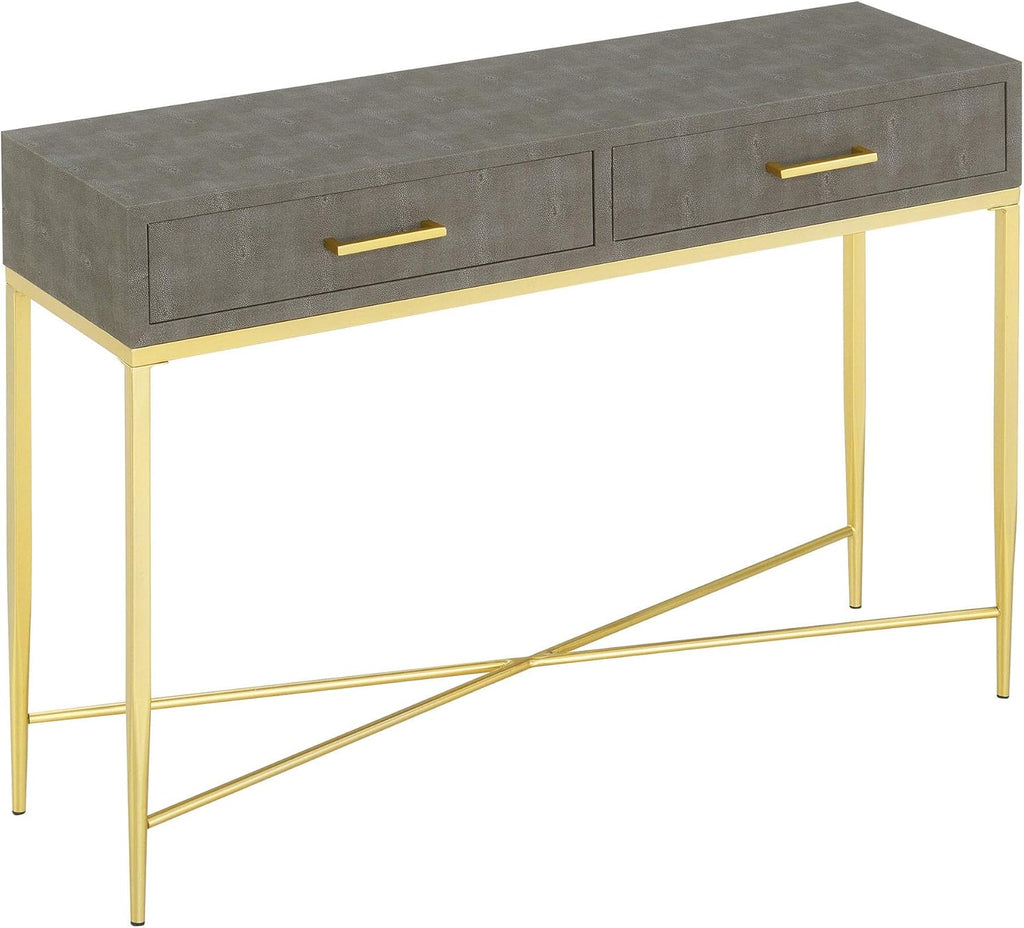White Scallop Console Table L9936