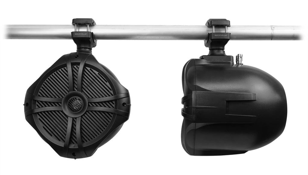 4 Zone Marine Receiver with Bluetooth and 4 Black Tower Speakers R646