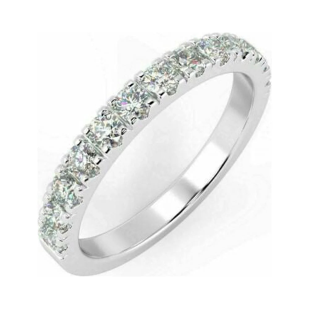 18 K White Gold Half Eternity Diamond Ring J8765