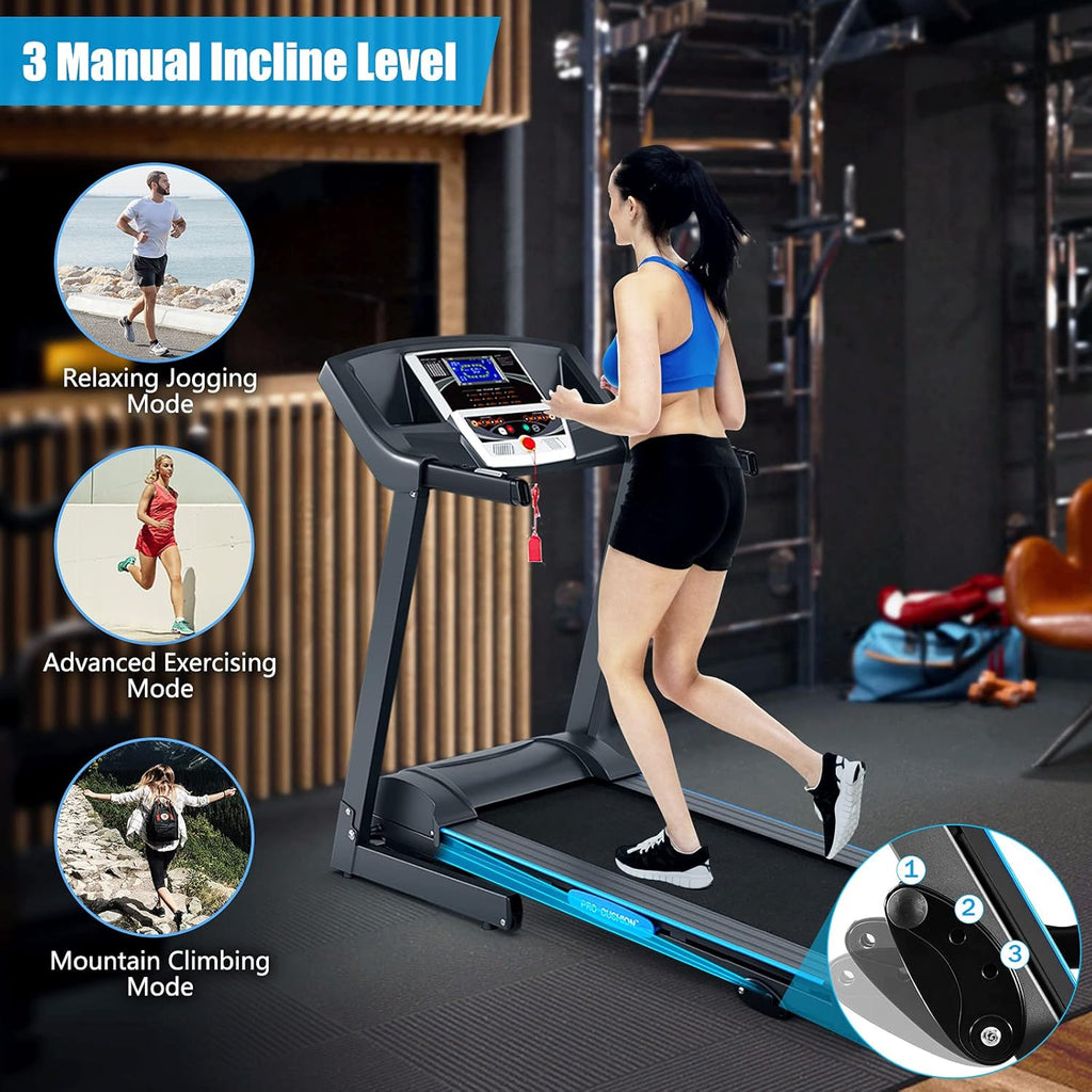 Folding Treadmill with 12 Preset Program and LCD Monitor Y1710