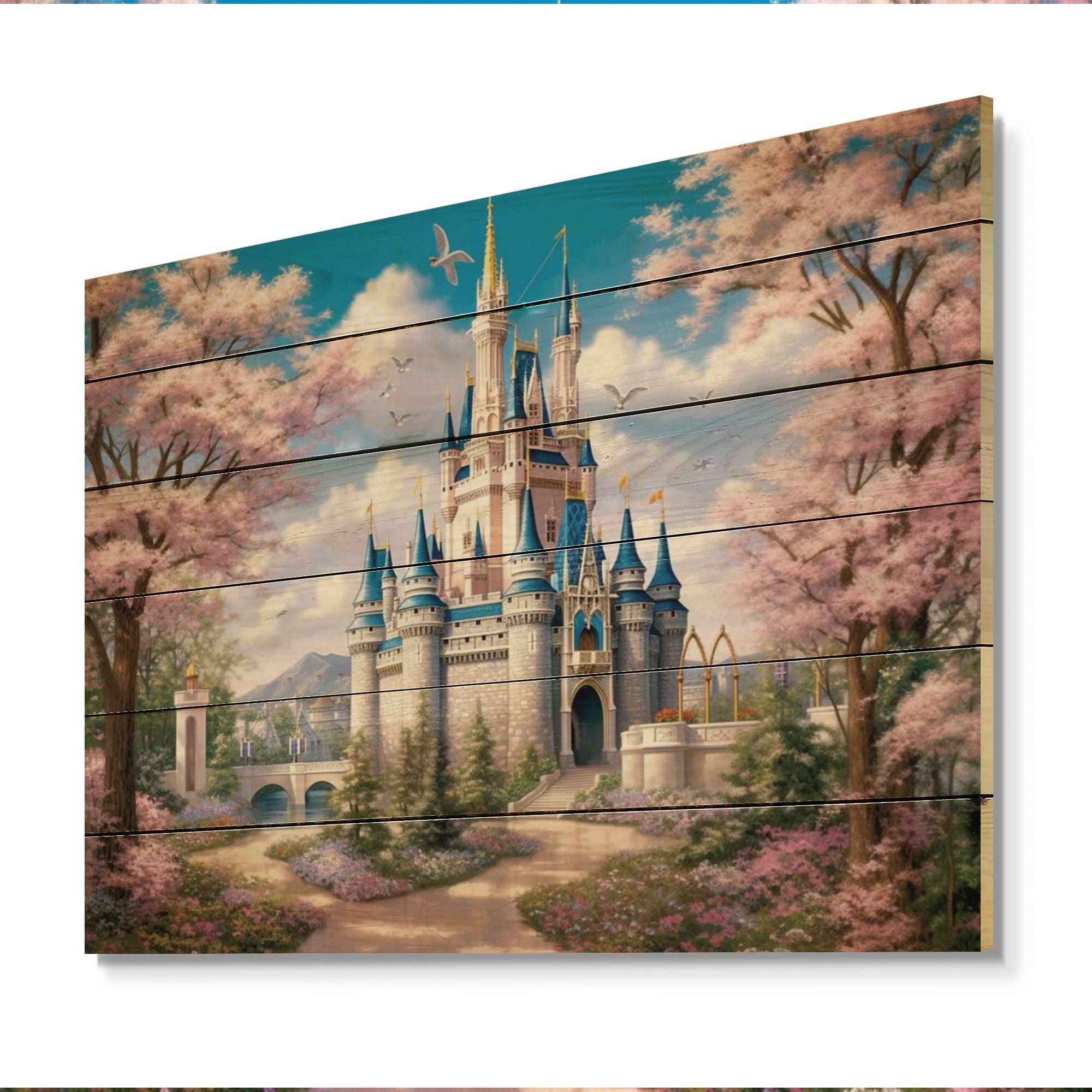 Natural Pine Wood Florida Print P3733