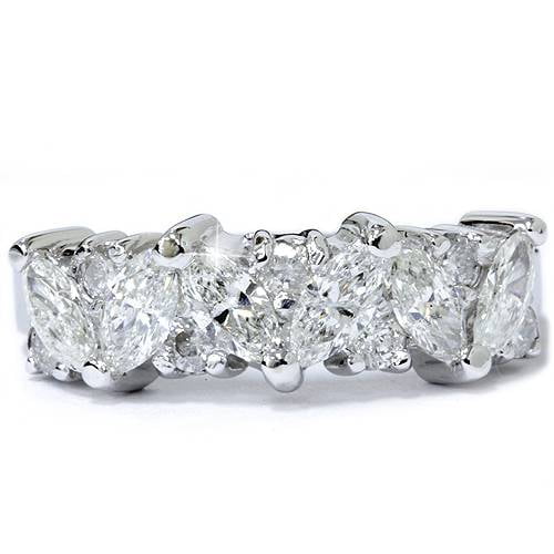 14k White Gold Marquise Diamond Wedding Ring G29261