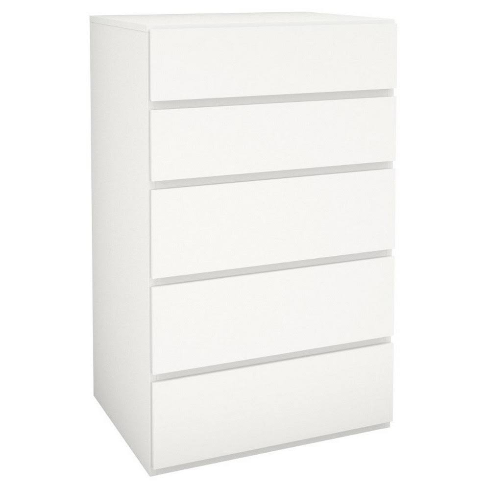White Five Drawer Chest W81286