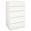 White Five Drawer Chest W81286
