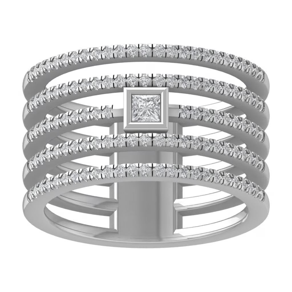 14K White Gold Lab Grown Diamond Engagement Ring Z67167