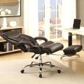 Adjustable Reclining Office Chair with Footrest (Black) B491814