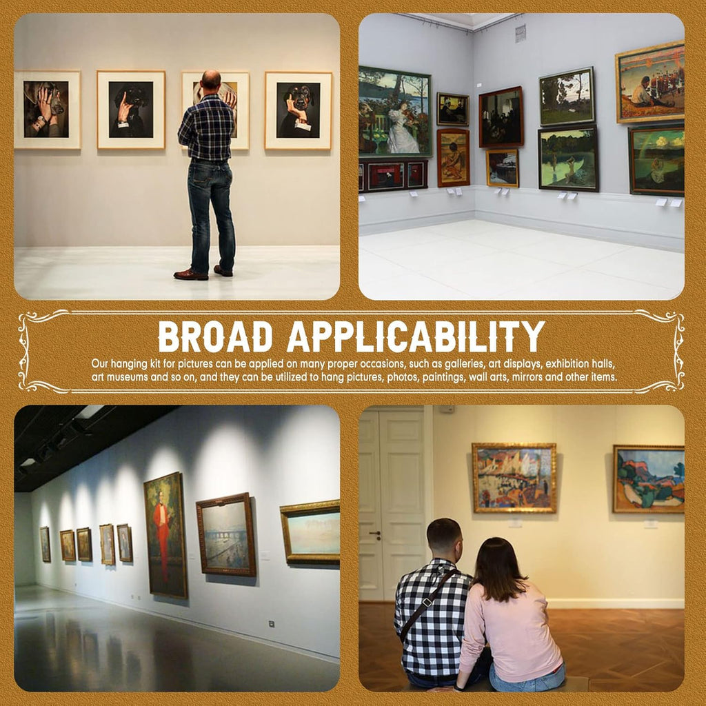 18 Pcs Picture Rail Hanging Kit with Stainless Steel Cable Loop Cord and Adjustable Photo Hooks S95249