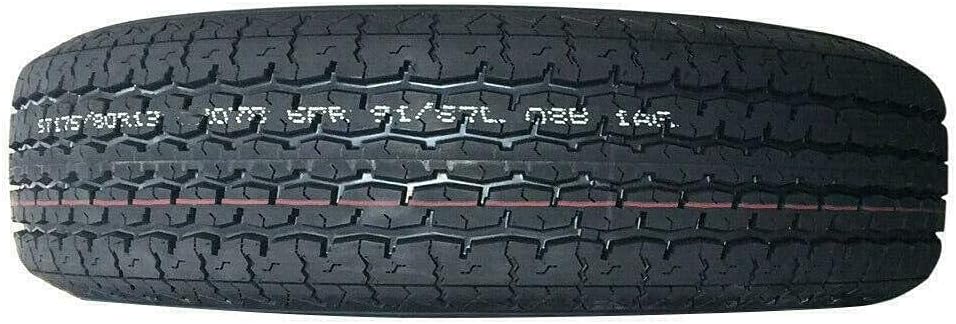 Radial Trailer Tire ST175/80R13 Tubeless Load Range D 8 PR Speed Rating 97/93L Pack of 2 L784