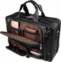 Genuine Leather Laptop Briefcase Duffel Bag fits 15.6 inches A62762