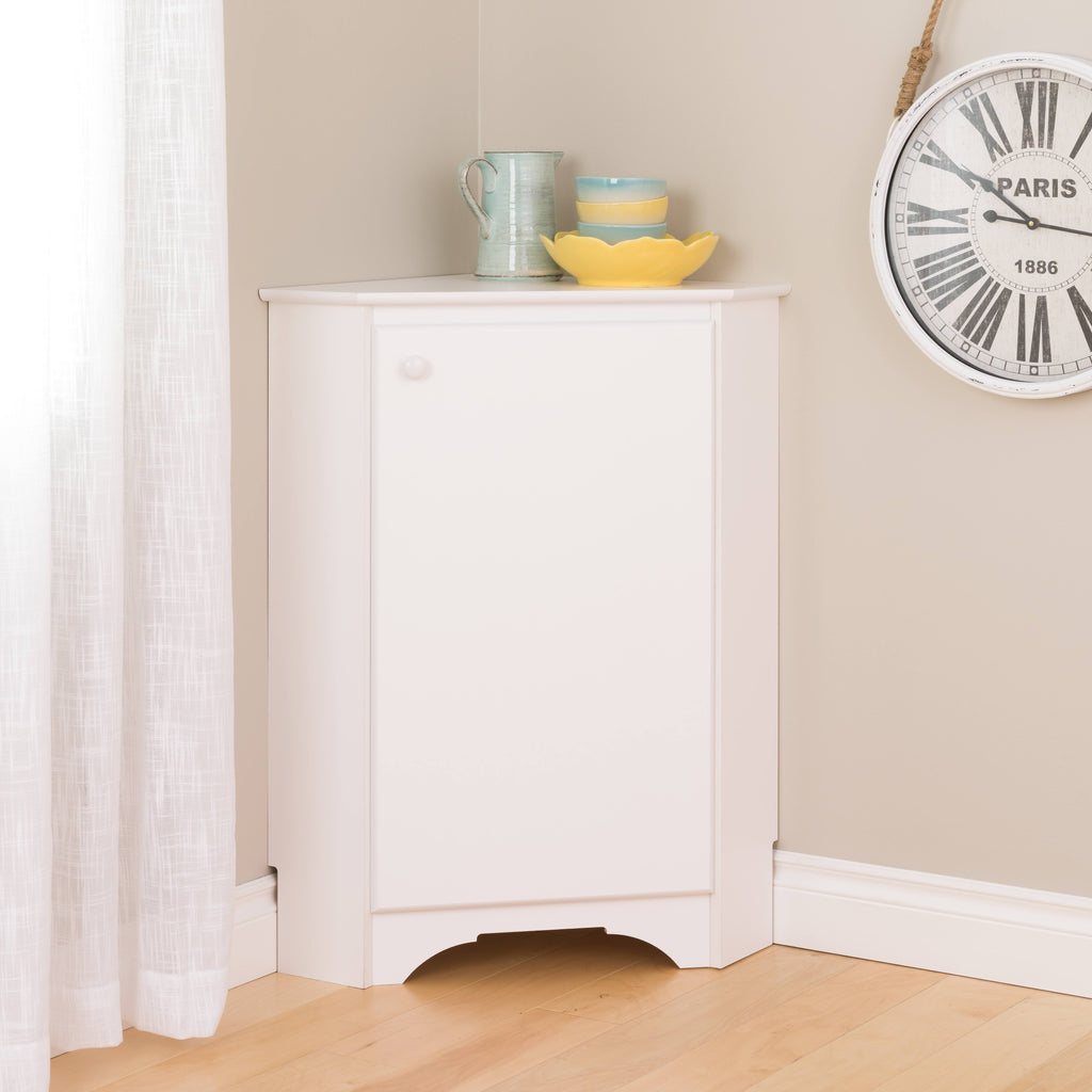 White Corner Storage Cabinet A705528