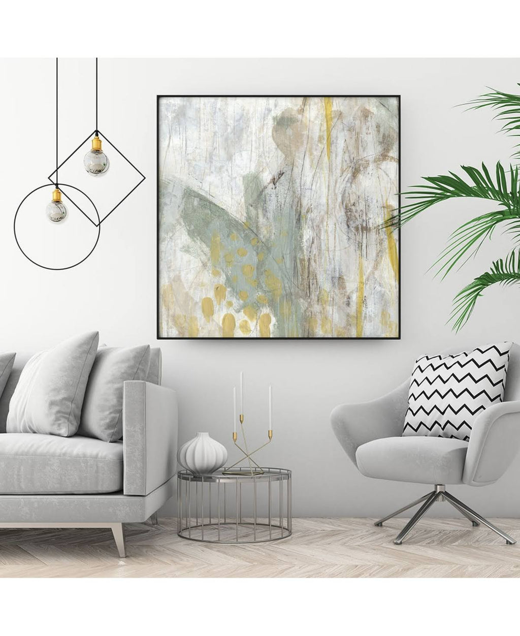 Tan Framed Canvas F182