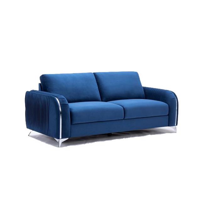 Blue Velvet Solid Pine Wood Sofa N1240
