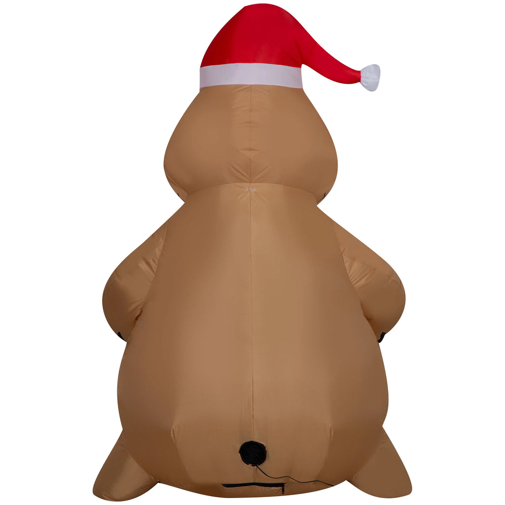 5 Foot Airblown Inflatables Christmas Burlap Oogie Boogie Holding Stocking I57962