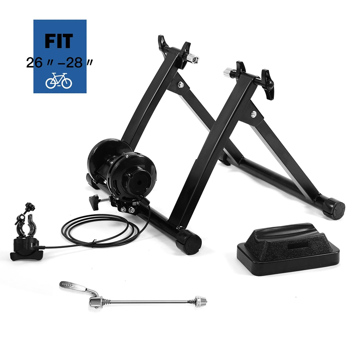 Magnetic Indoor Bicycle Trainer Exercise Stand 8 Levels - Black V4693