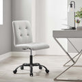 Black Light Gray Vegan Leather Office Chair U3298