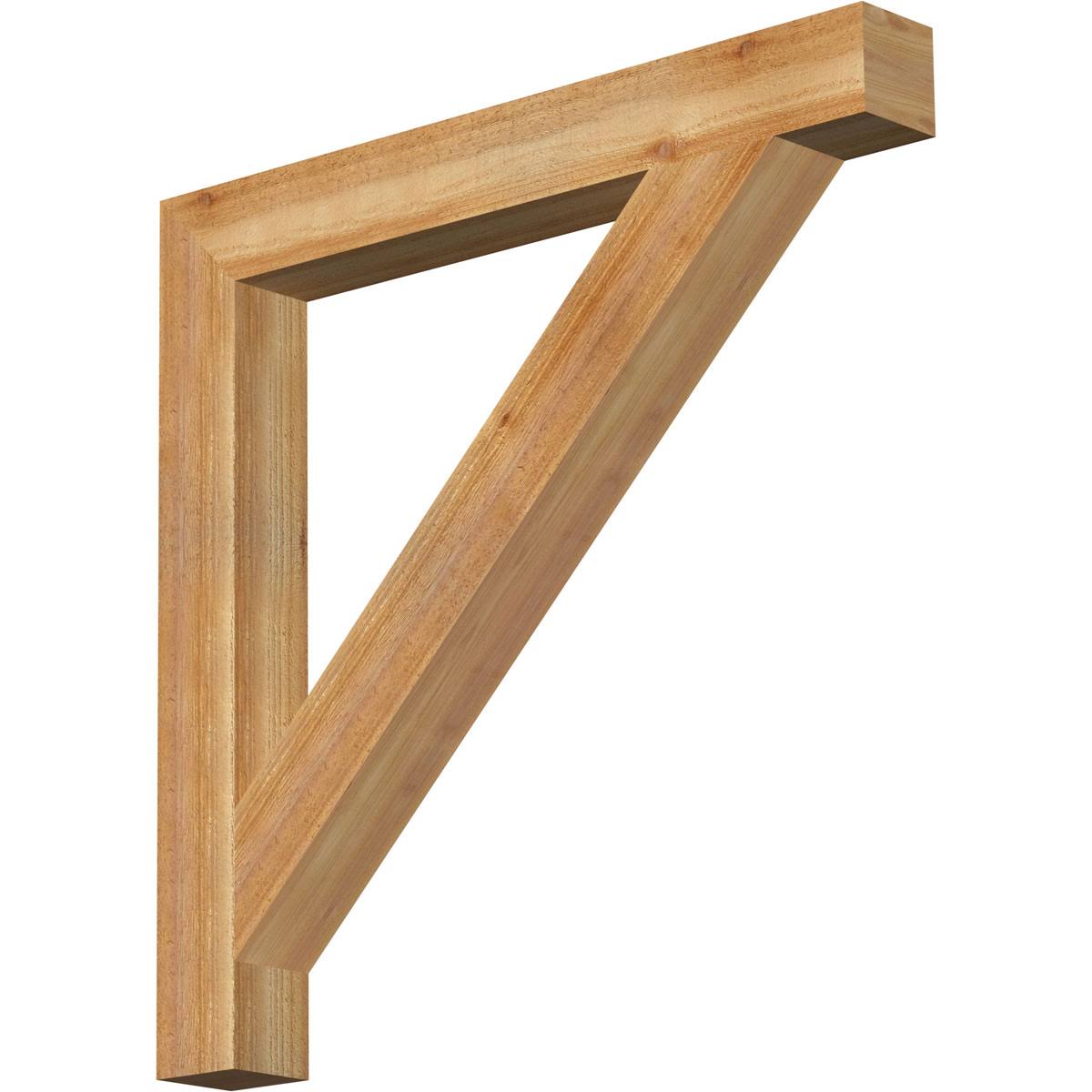 Traditional Block Rough Sawn Bracket, Western Red Cedar X4410