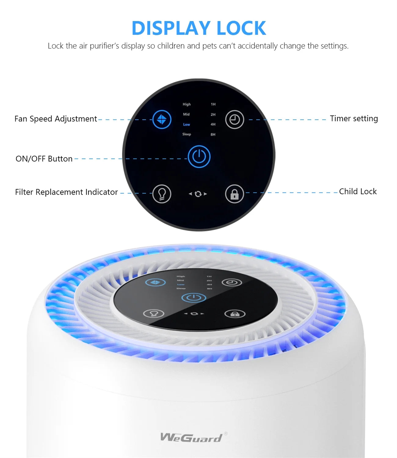 White HEPA Air Purifier H847522