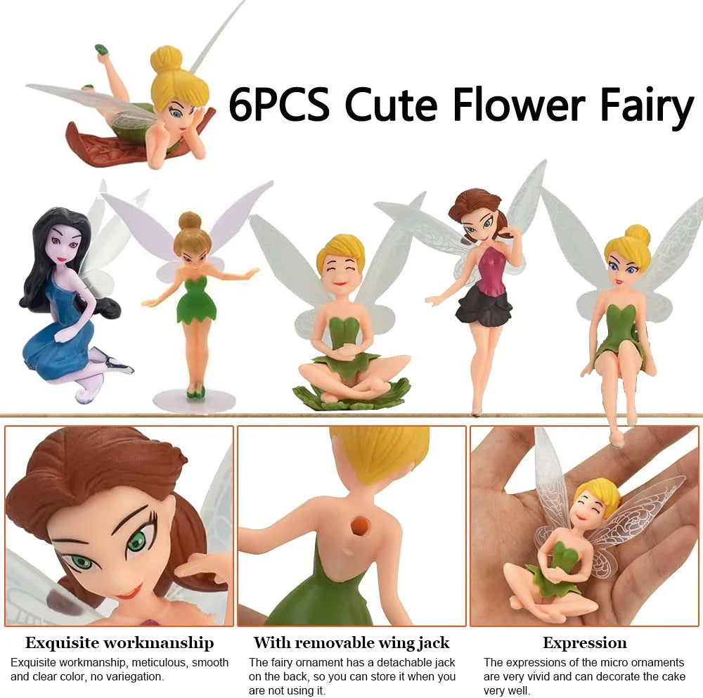 Mini PVC Figures Fairy Cake Topper Dollhouse Decoration J142665